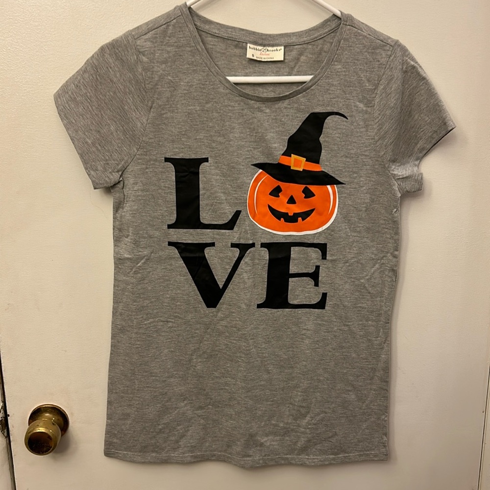 Bobbie Brooks Halloween Shirt Grey Size Small